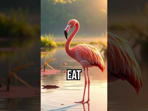 Why are flamingos pink? #funfact #nature #flamingos