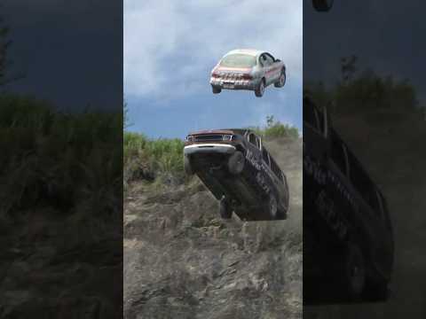Launching cars off the side of a MOUNTAIN