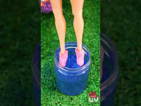 باربي مع السلسلة وإكسسوارات الرأس الرائعة! 💄🌈 التحول الفريد!