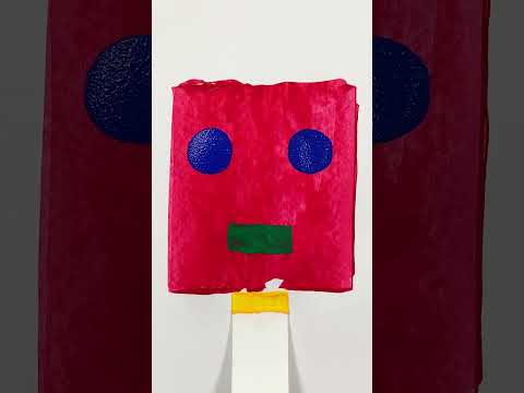 Robot Acrylic Painting for kids! #shortsvideo #painting #shorts #art