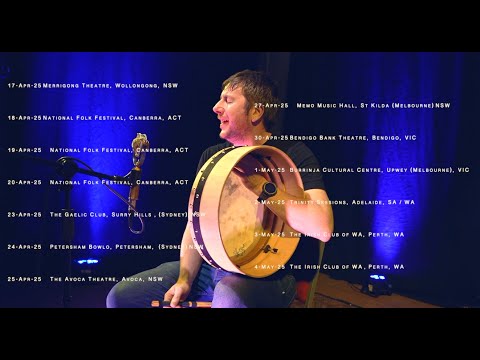 “Daoirí Farrell 2025 Australian Folk Music Tour – Live Irish Ballads & Bouzouki Performance”.