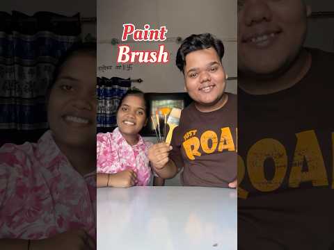 My Sister Vs Me : Who will make the best Paint Brush #shorts