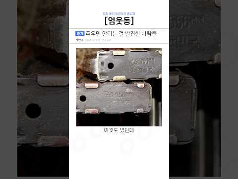 주우면 안되는 걸 발견한 사람들