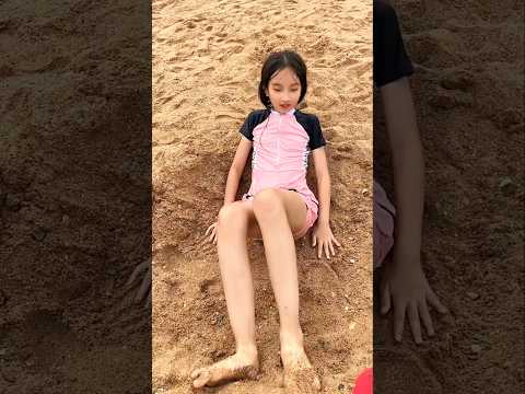 She hid under the beach