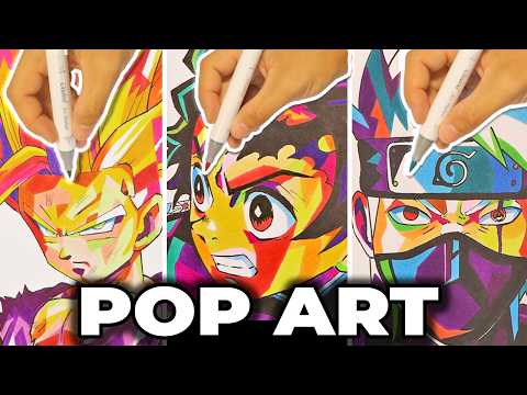 CÓMO DIBUJAR/COLOREAR EN ESTILO POP ART – Tutorial explicado paso a paso para dibujos Anime