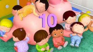 Ten Little Babies in the Bed: Falling Off One by One | Fun Baby Songs | Classic Baby Songs