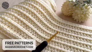 SUPER EASY Crochet Pattern for Beginners! 👍 ⚡️ Crochet Stitch for Baby Blanket, Bag & Scarf