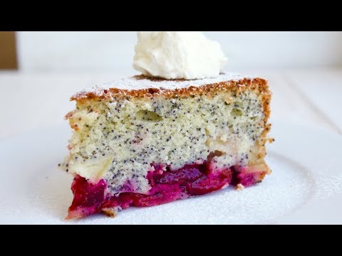 МАКОВЫЙ ПИРОГ СО СЛИВАМИ И ЯБЛОКАМИ УЛЁТНЫИ