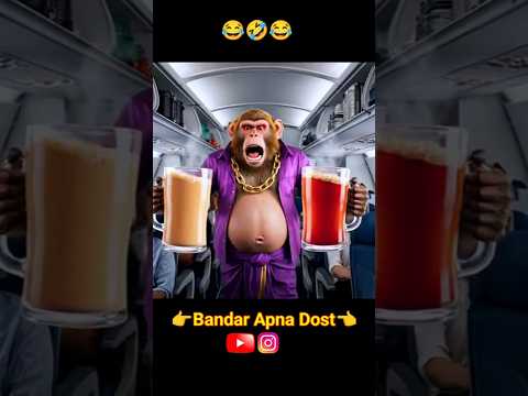 Bandar bhai ka Hawa Nikalne Tuntun mausi ayi - Lafra ho gaya 🤣😂 Funny Monkey Video #shorts #aivlog