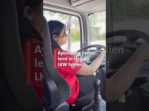 Inderinnen lernen in Ungarn LKW-Fahren