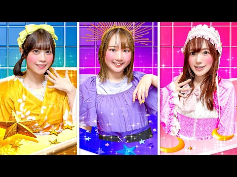 【寸劇】ピンクvs紫vs黄色 キミは何色がいい？王子様に選ばれるプリンセスは誰？1番のプリンセスになってお城に行こう♪
