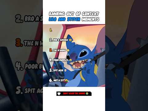 Ranking Lilo And Stitch Moments 😂