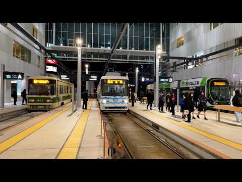 Hiroshima Trams - New Terminal at Hiroshima Station
