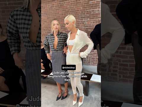 Jude Law’s &amp; Kate Moss’s Daughters Pose Together at Calvin Klein