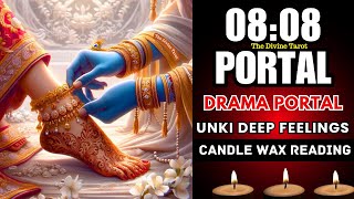 ❤️08:08 PORTAL | CANDLE WAX READING | UNKI OR AAPKI DEEP FEELINGS | HINDI TAROT CARD READING