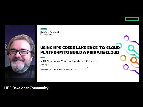 Using HPE GreenLake edge-to-cloud platform to build a private cloud