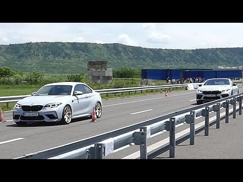 BMW M8 v M2 drag racing 2023