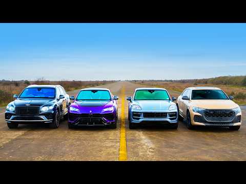 Ultimate SUV Drag Race: Audi vs Porsche vs Lamborghini vs Bentley