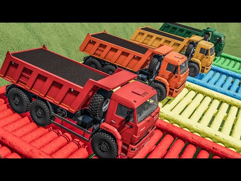 Work OF Colors - CANOLA LOADING ON TRUCKS with Mini Tractors - Farming Simulator 22