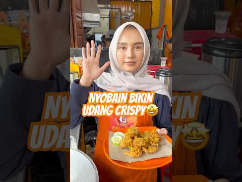 nyobain bikin udang cripsy tenyata enak woi😁 #smilechicken #makanmedan