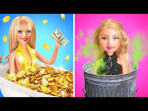 अमीर vs गरीब डॉल का पूरा मेकओवर || सपने सच हो गए💖 123 GO! पर टाइनी क्राफ्ट्स VS महँगे गैजेट्स