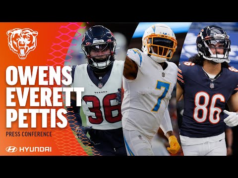 Owens, Everett, Pettis Introductory Press Conference | Chicago Bears video clip