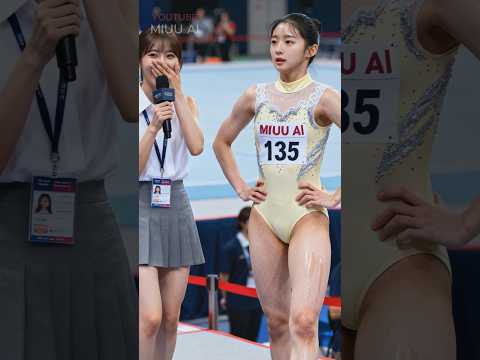 인터뷰 가 불편했던 선수는 과연? 🔇#체조선수 #올림픽 #아이돌 #여자모델 #육상선수