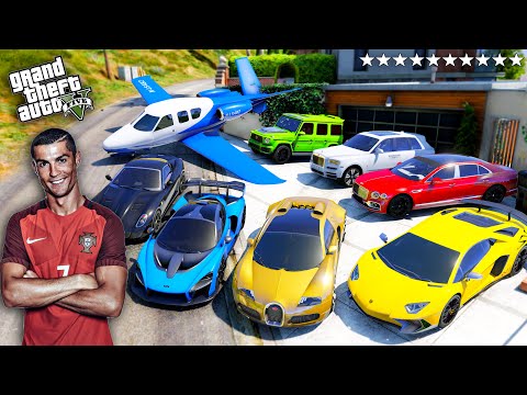 GTA 5 - Franklin Stealing Cristiano Ronaldo Luxury SuperCars in GTA V!