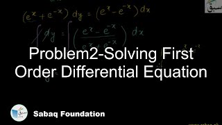 Problem2-Solving First Order Differential Equation