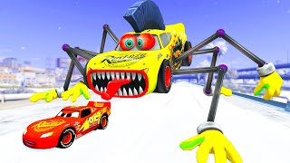 Epic Escape From The Lightning McQueen Music Man Fnaf Eater & Spider Eater | McQueen VS McQueen