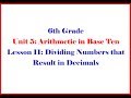 Decimal Operations and Division Concepts
