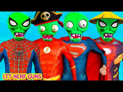 Superhero team fight green machine ||  LTT Nerf Guns #superhero