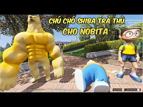 GTA 5 Mod - Nobita Nhận Tiền Lì Xì Thì Bị Chaien Ăn Hiếp Và Cái Kết Chú Chó Shiba Trả Thù