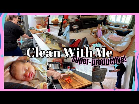 ✨NEW✨ Super Productive Clean With Me ~ Real Mom Life Get It All Done ~ Cleaning Motivation