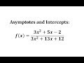 Vertical and Horizontal Asymptotes