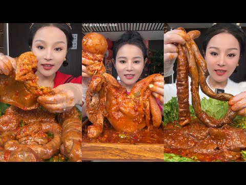 ASMR EATING SPICY CHINESE FOODS (Chewy Delicious Sounds) 매운 중국 음식 MUKBANG SHOW