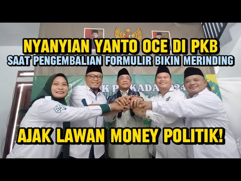 Nyanyian Yanto Oce di PKB saat Pengembalian Formulir Bikin Merinding, Ajak Lawan Money Politik!ll