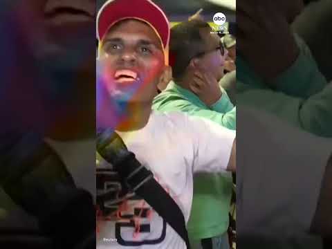Venezuelans celebrate World Baseball Classic win over US