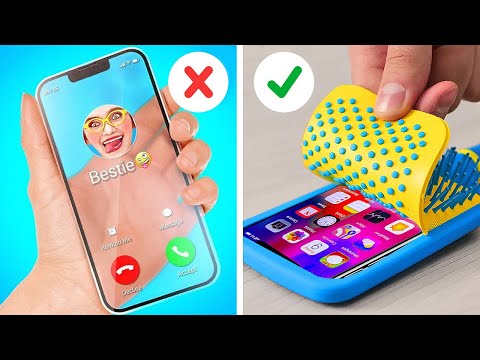 THE BEST PHONE HACKS || Amazing Cardboard Projects To Impress Your Friends By 123GO!GOLD