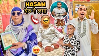 Alhamdulillah❤️Hasan बैठ ने लगा sab dekh कर khush हो गये sweets बाटी 😍 easy kheer recipe😎