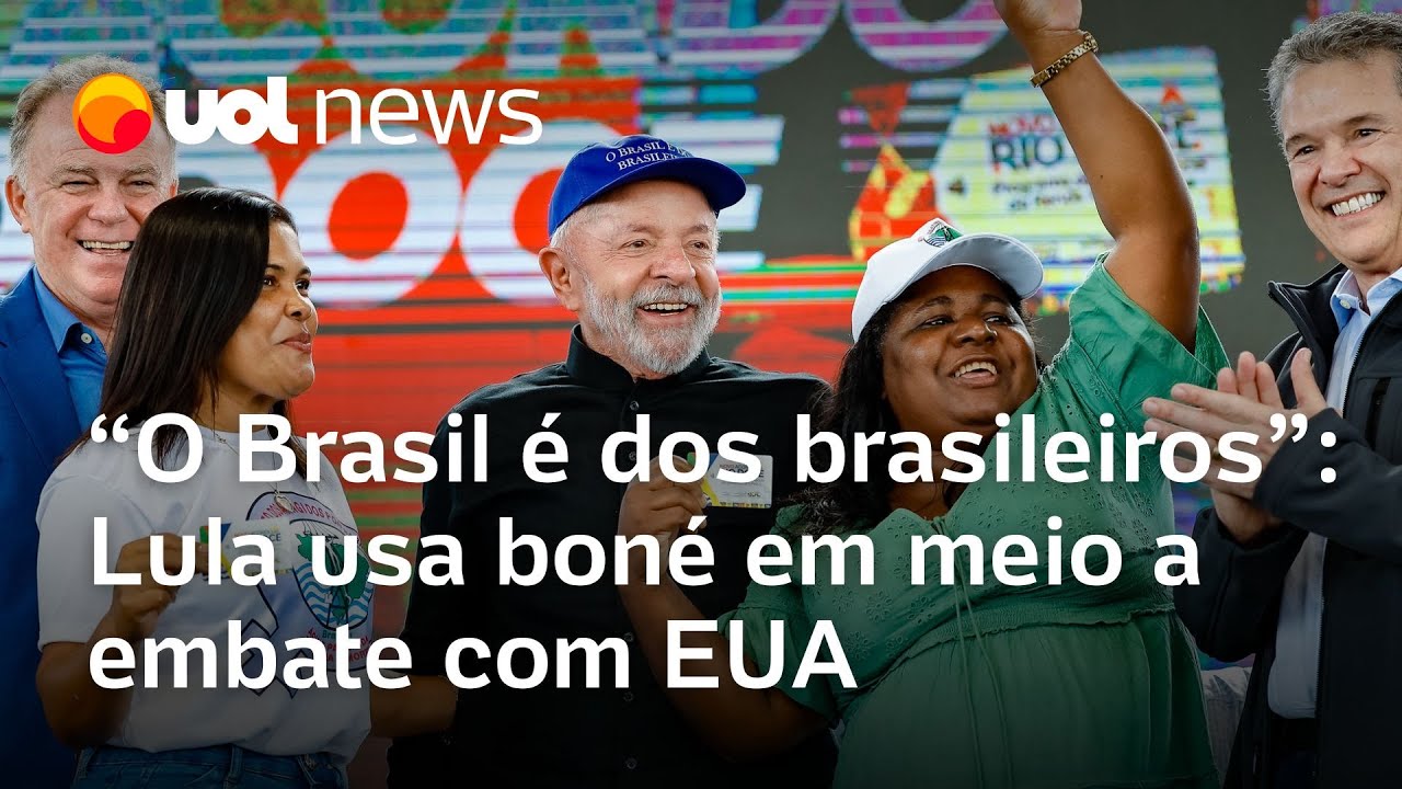 Lula usa boné com a frase o Brasil é dos brasileiros em meio a embate com Trump por tarifas