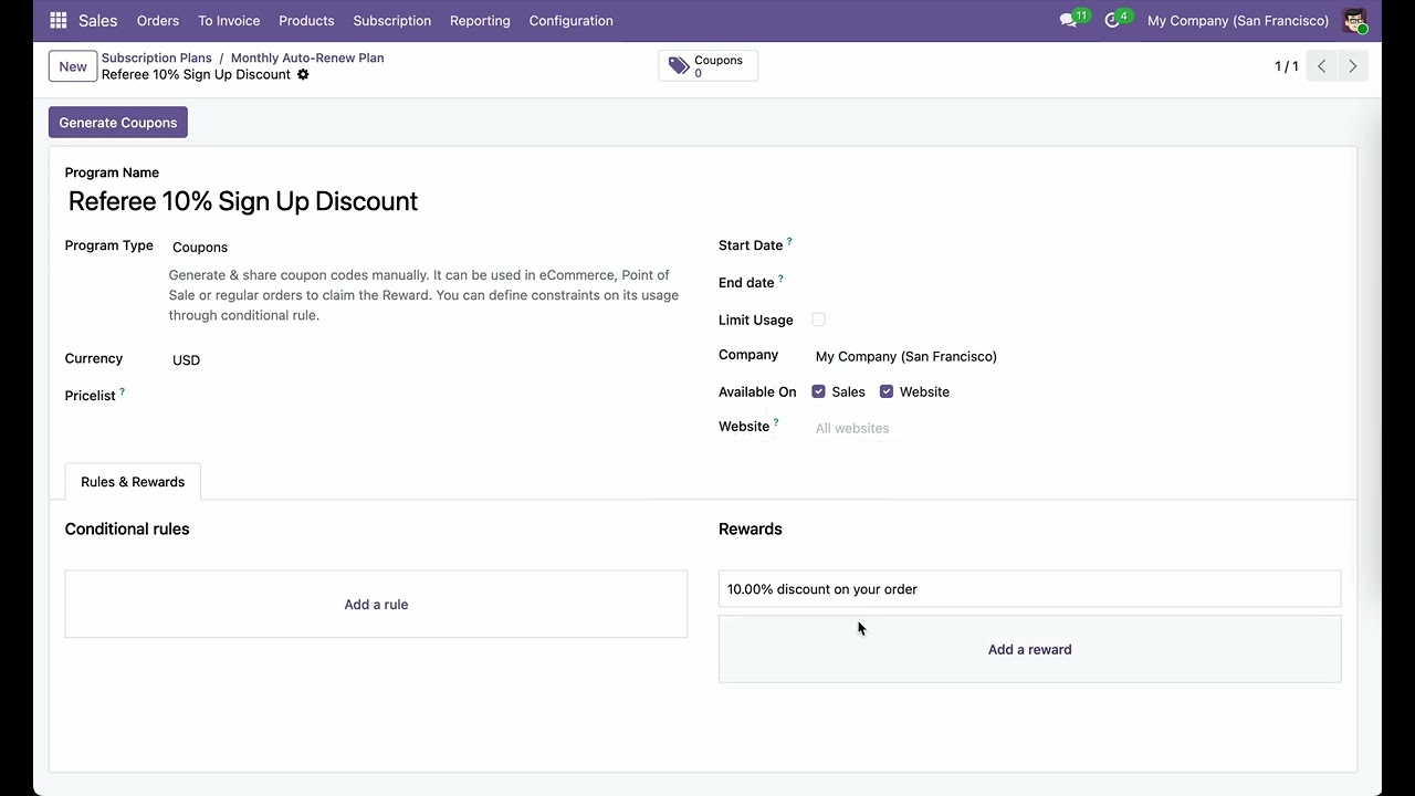 Subscription Management System - Surveys & Loyalty Program Odoo | 03.07.2026

About Module:- Subscription Management System Odoo Are you looking for a subscription management system? We provides the ...