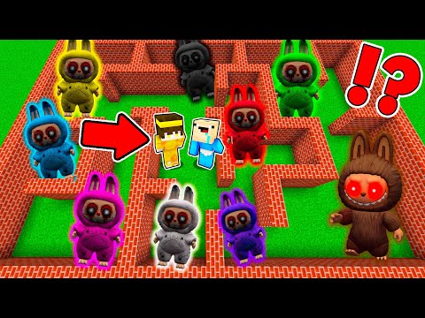 2 Noobs ATRAPADOS en el LABERINTO de LABUBU en Minecraft | ESCAPA del LABERINTO LABUBU.EXE