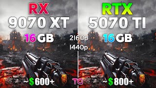 RX 9070 XT vs RTX 5070 Ti - Big Comparison with New Drivers | 1440p & 4K