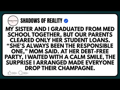 ‘MY SISTER AND I GRADUATED’ from med school together, but our parents cleared only her student loans