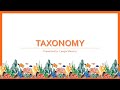 Taxonomy and Nomenclature Concepts