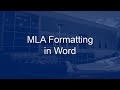 MLA Formatting Guidelines and Practices
