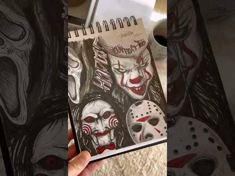 J’ai dessiné mes meilleurs personnages d’horreurs !#horror #halloween #art