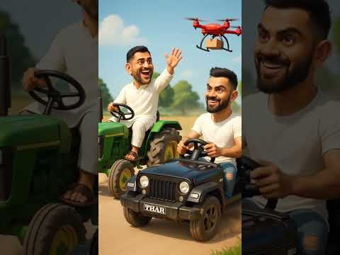 Virat thar 🚘 vs dhoni tractor🚜 #shorts