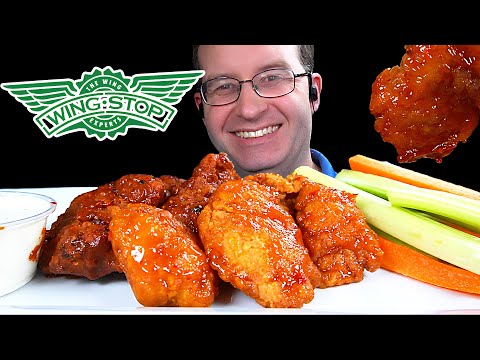 ASMR WINGSTOP BONELESS CHICKEN MUKBANG EATING SOUNDS